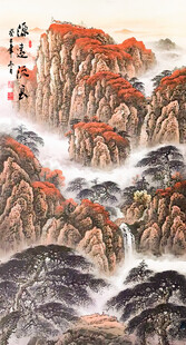 玄关新中式鸿运当头画