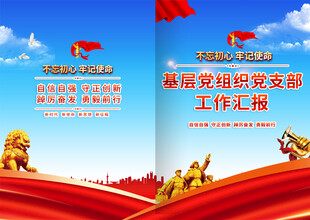 党组织工作汇报封面