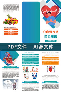 心血管疾病防治知识三折页