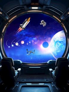 科幻星空驾驶舱