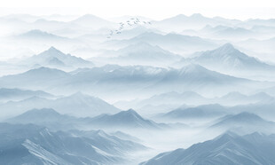 远山近水水墨风景