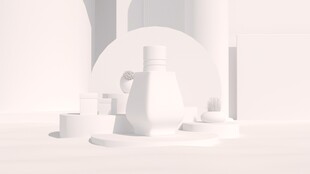 化妆品几何场景模型