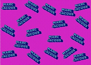 紫色背景上的蓝色图案