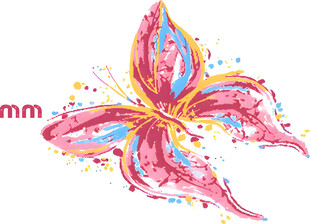 梦幻水彩蝴蝶艺术图案