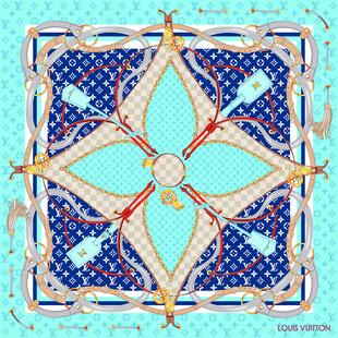 几何图案丝巾设计图