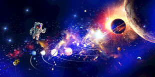 璀璨星空科幻场景