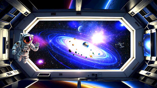 空间站未来宇宙科幻场景