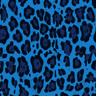 蓝色豹纹图案纹理背景