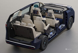 未来感十足的车内空间展示