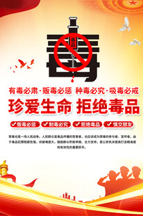 社区学校禁毒宣传海报