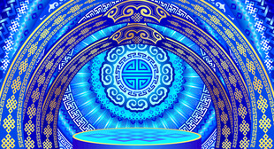 蒙古族背景设计