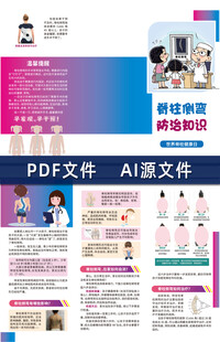 脊柱侧弯防治知识三折页
