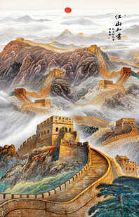 长城玄关山水画