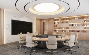 现代简约风格会议室场景