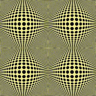 几何圆点构成的抽象图案