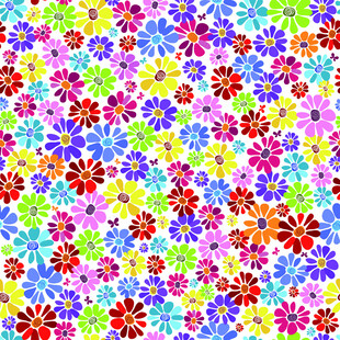 缤纷多彩花卉图案背景