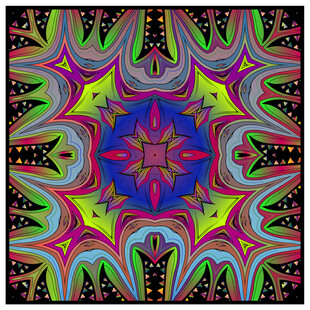 绚丽多彩的抽象几何图案