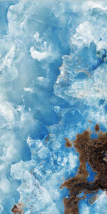 蓝色梦幻冰晶纹理背景图