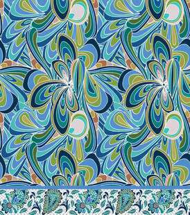 蓝绿交织抽象花纹图案