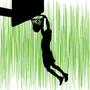 篮球运动员精彩扣篮瞬间