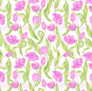 粉色郁金香花卉图案背景