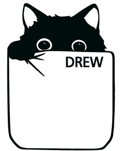 黑猫探出头卡通图案