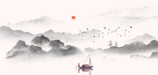 水墨画新中式背景