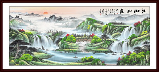 山水画国画聚宝盆山水画
