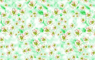 清新绿植碎花图案背景