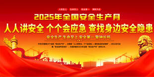 安全生产月宣传展板