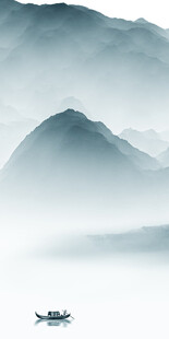 客厅 山水中式玄关 TIF分层