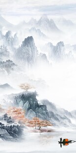 最新 山水中式玄关 TIF分层