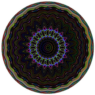 绚丽多彩圆形抽象图案