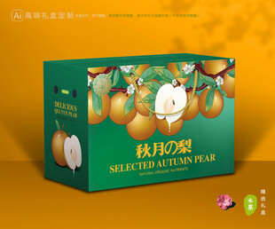 秋月梨礼盒 梨包装