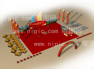 开工动工仪式展会现场布置图