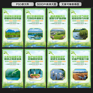 湿地保护 宣传展板