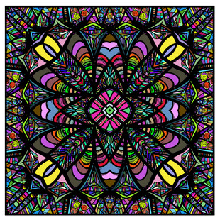 教堂玻璃矢量花纹