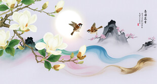 花鸟山水画