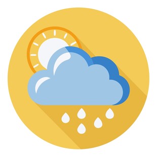多云转雨天气图标