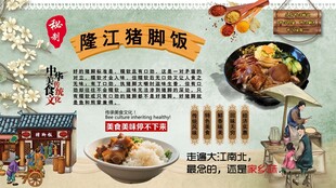 隆江猪脚饭背景墙