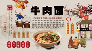 牛肉面背景墙