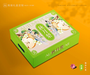 秋月梨礼盒 梨包装