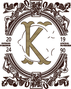 复古风格字母K装饰图案
