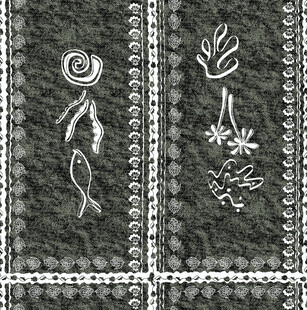 复古风黑白线条装饰图案