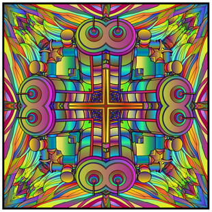 彩色教堂玻璃图案