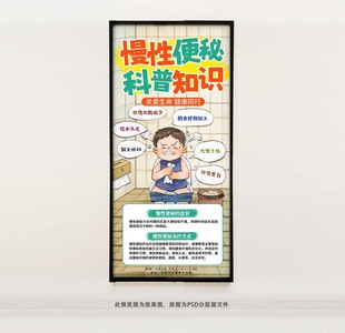 慢性便秘科普知识海报