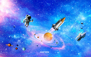 梦幻宇宙中的航天场景