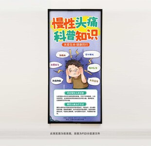 慢性头疼科普知识海报