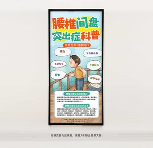 腰椎间盘突出科普海报