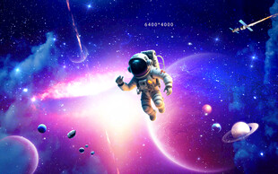 太空漫步的宇航员